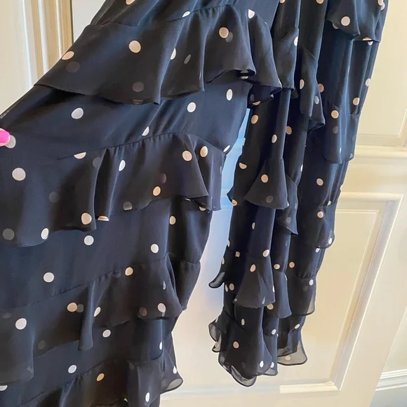 Fame and Partners Black and White Ruffle Jumpsuit - Picture 5 of 5